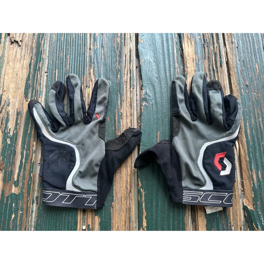 Scott Cycling Gloves Grey Black Padded Palm Mountain Bike Road Bike XL 11